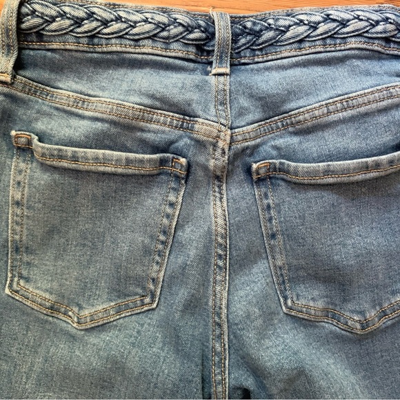 Old Navy Women’s High-Rise OG Straight Jeans Sz 0 Medium Wash Braided Waistband - Picture 10 of 10